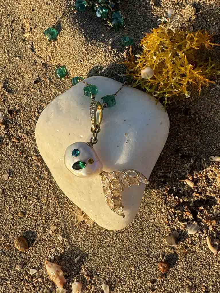 Κολιέ Ψαράκι Emerald