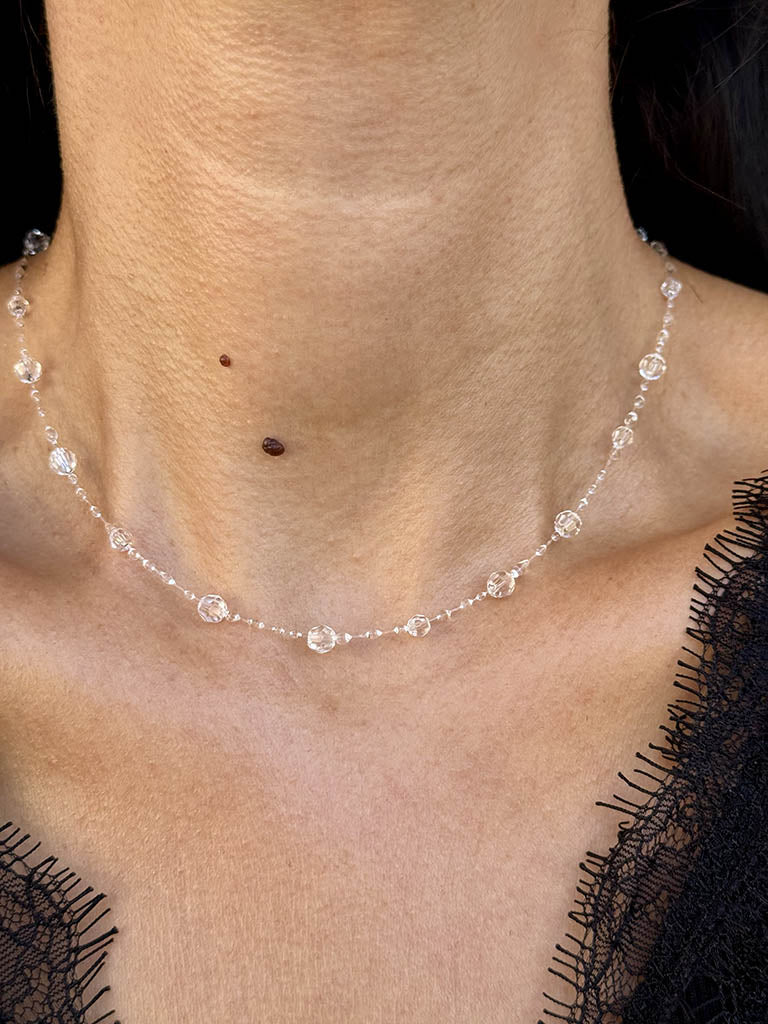 Χειροποίητο Κολιέ Water Drops με Κρύσταλλα Swarovski