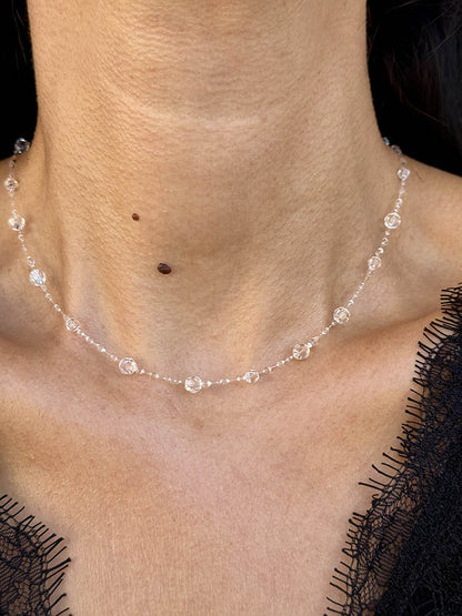 Χειροποίητο Κολιέ Water Drops με Κρύσταλλα Swarovski