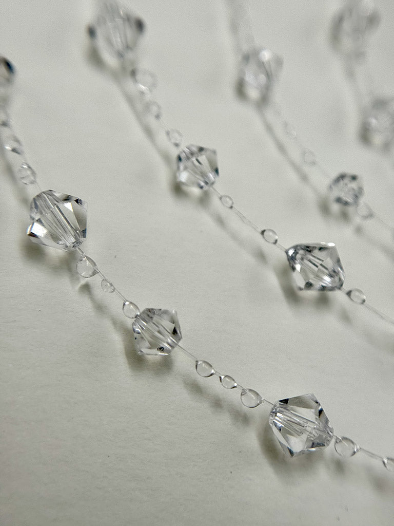 Χειροποίητο Τετραπλό Κολιέ με Κρύσταλλα Preciosa – Water Drops
