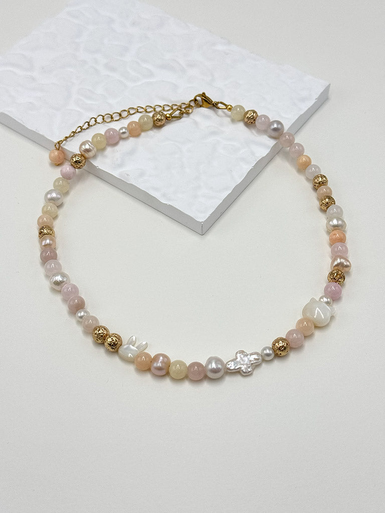 Κολιέ Choker με ημιπολύτιμους λίθους