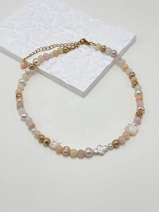 Κολιέ Choker με ημιπολύτιμους λίθους