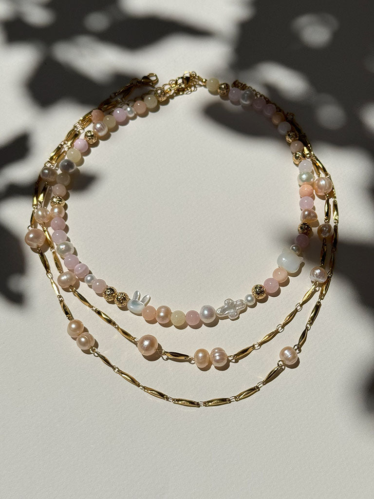 Κολιέ Choker με ημιπολύτιμους λίθους