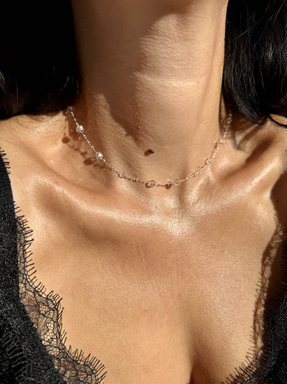 Χειροποίητο Κολιέ Water Drops με Κρύσταλλα Swarovski