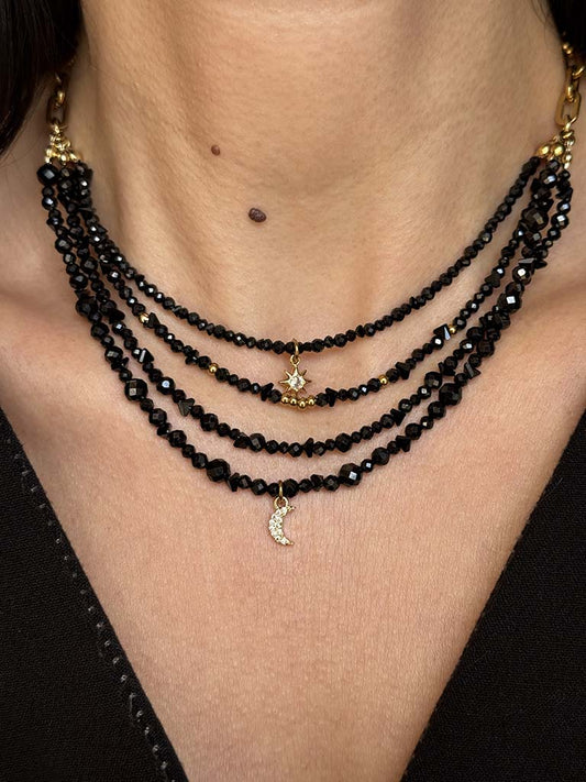 Κολιέ Μαύρο Σπινέλιο